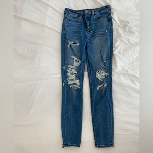 American Eagle Distressed High Waisted Skinny Jeans